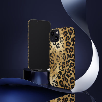 Leopard Print Tough Phone Case — Durable Protective iPhone Cover