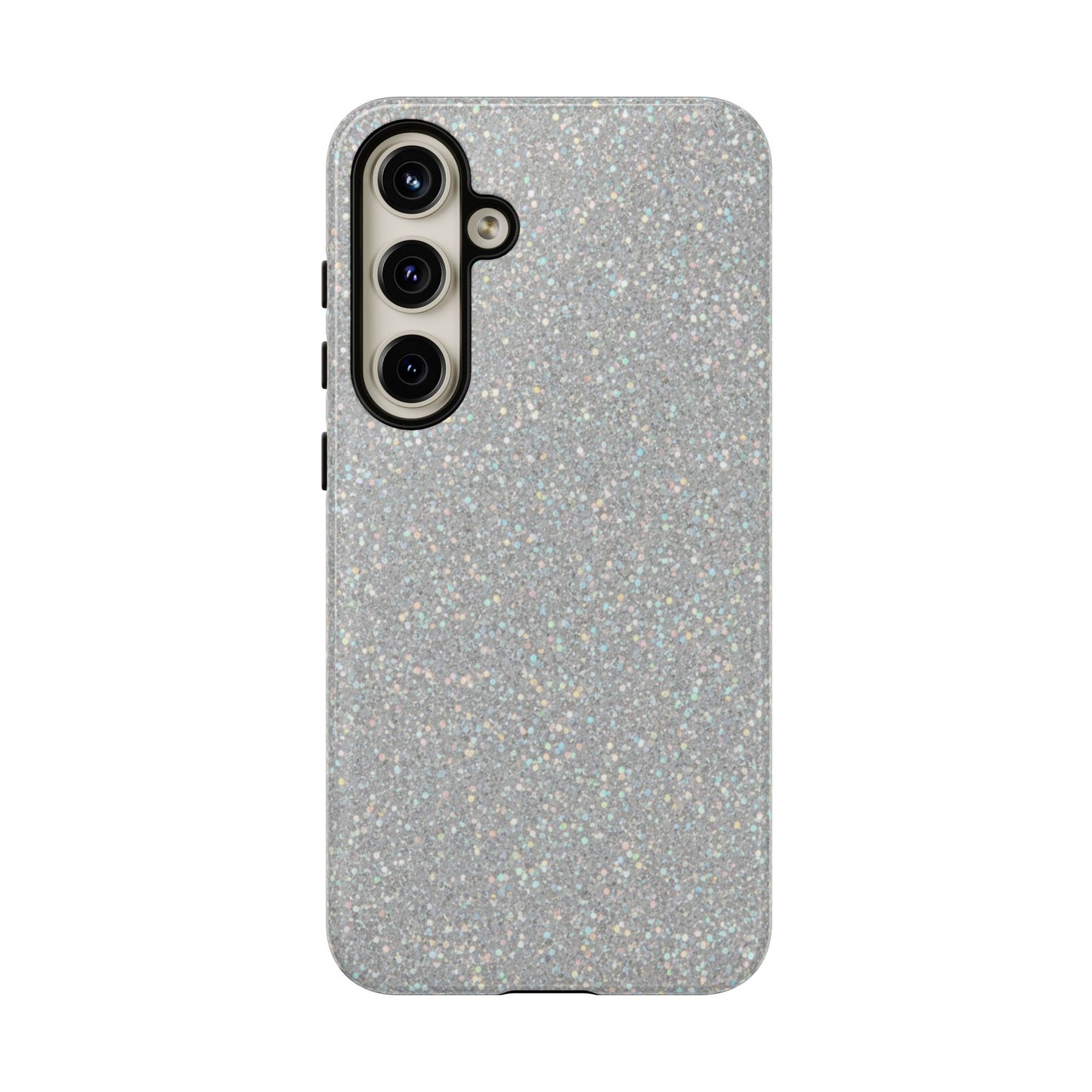 Glitter Silver Tough Phone Case — Sparkling Protective Phone Case