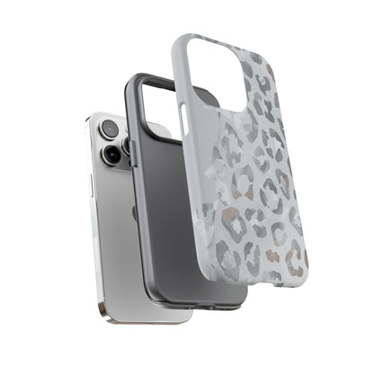 Silver Leopard Tough Phone Case