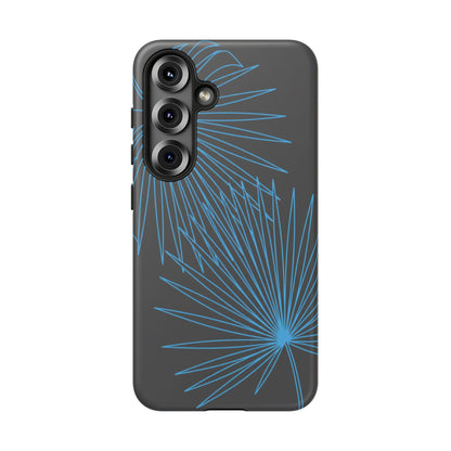Blue Dandelion Burst Tough Phone Case — Protective Floral iPhone Cover