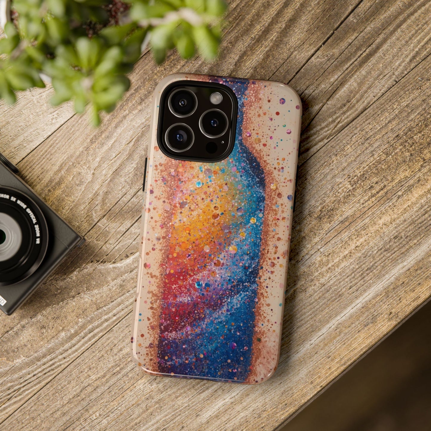 Galaxy Bottle Tough Phone Case — Colorful Nebula Splash iPhone Cover