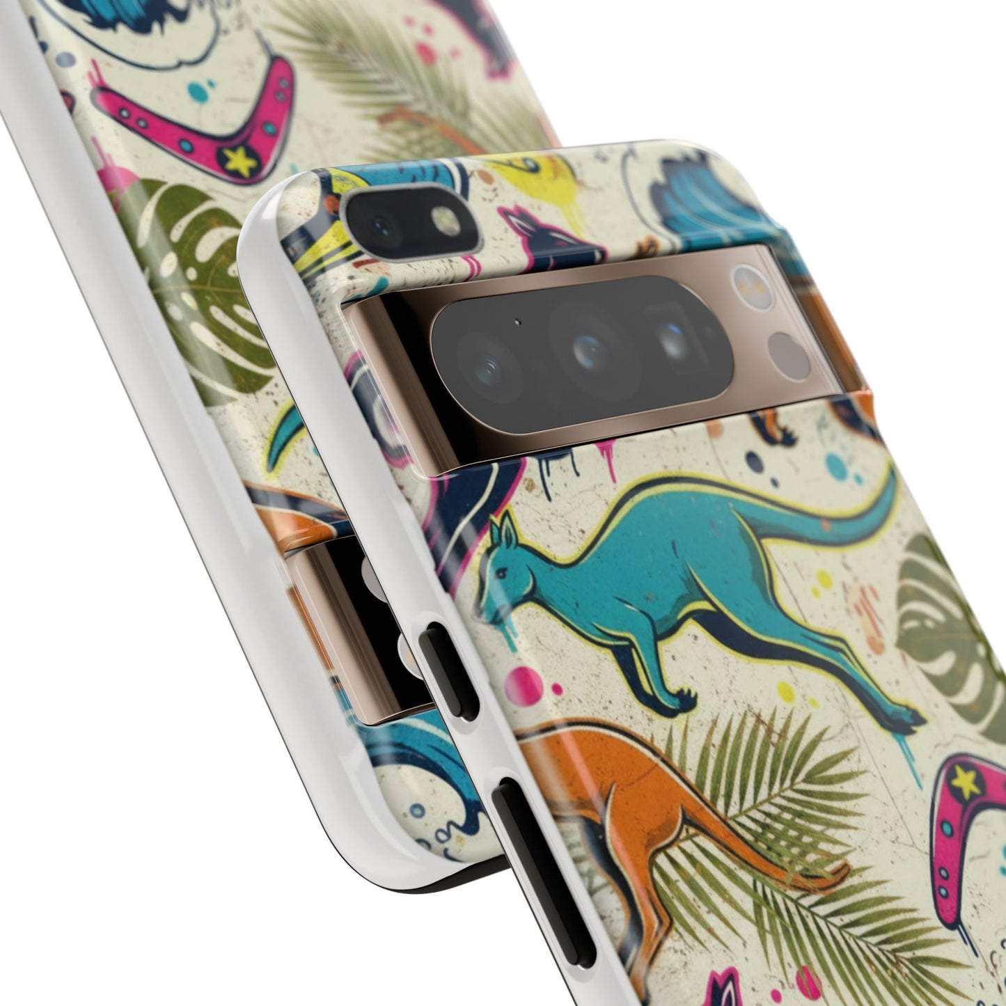 Tough Cases — Colorful Surfing Kangaroo Phone Case