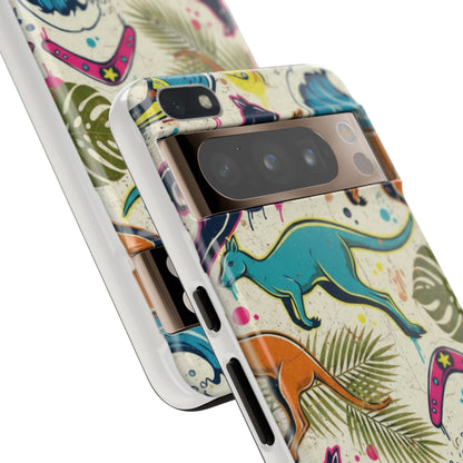 Tough Cases — Colorful Surfing Kangaroo Phone Case