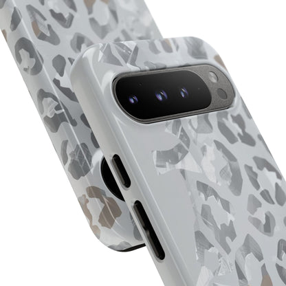 Silver Leopard Tough Phone Case