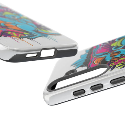 Kangaroo & Koala Surf Phone Case — Retro Neon Beach Art Tough Case