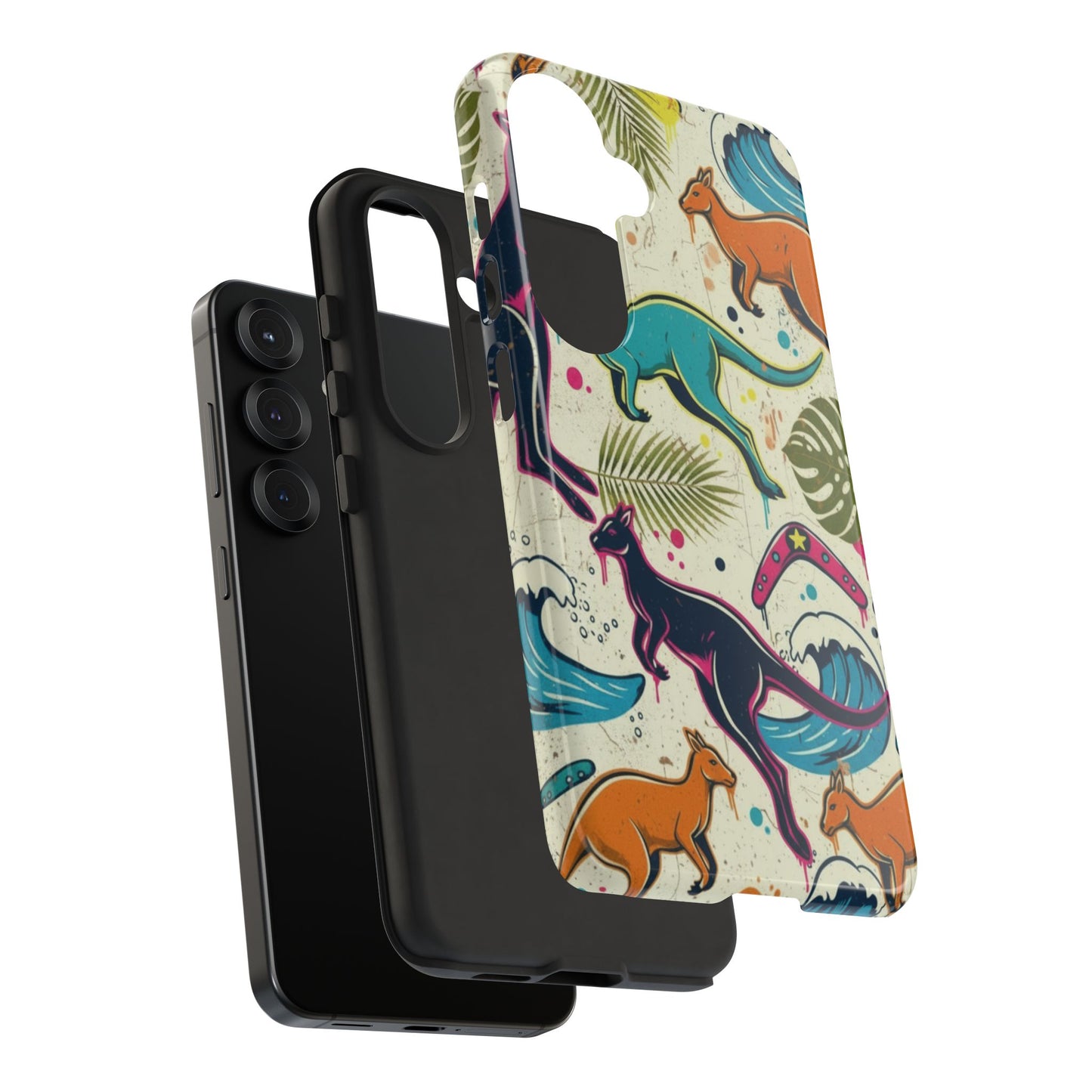 Tough Cases — Colorful Surfing Kangaroo Phone Case