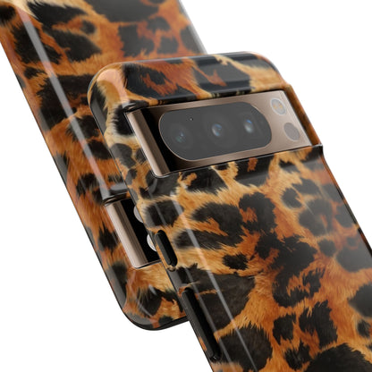 Leopard Print Tough Phone Case – Rugged Protective iPhone Cover