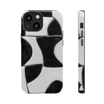 Black & White Abstract Pattern Tough Phone Case