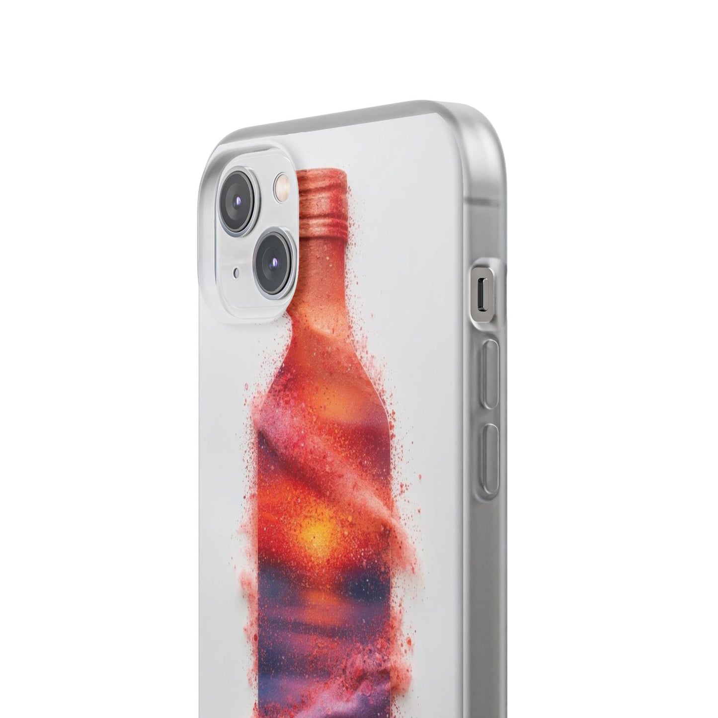 Galaxy Bottle Phone Case — Abstract Cosmic Beverage Design Flexible Case