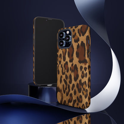 Leopard Print Tough Phone Case — Durable Animal Print Protective Cover