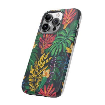 Tropical Floral Phone Case — Vibrant Jungle Leaf Protective Cover