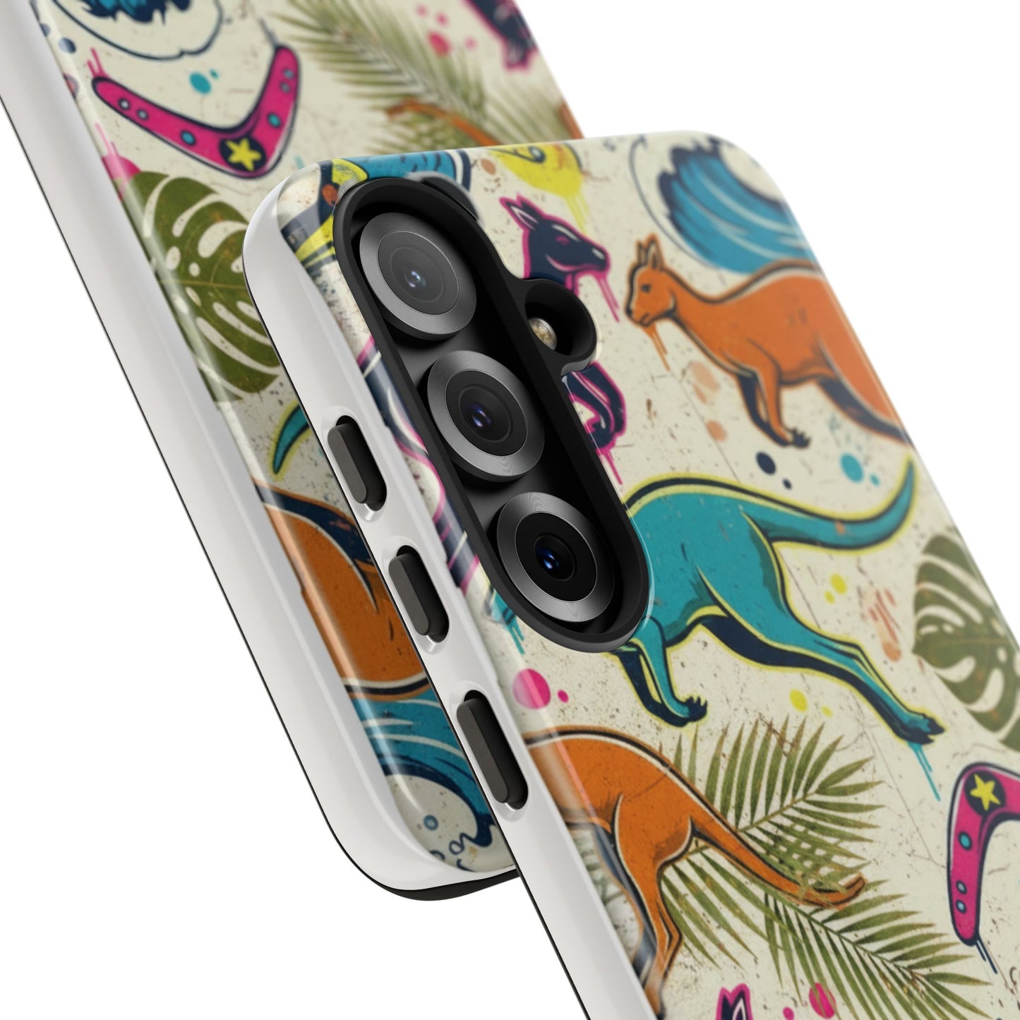Tough Cases — Colorful Surfing Kangaroo Phone Case