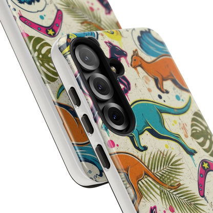 Tough Cases — Colorful Surfing Kangaroo Phone Case