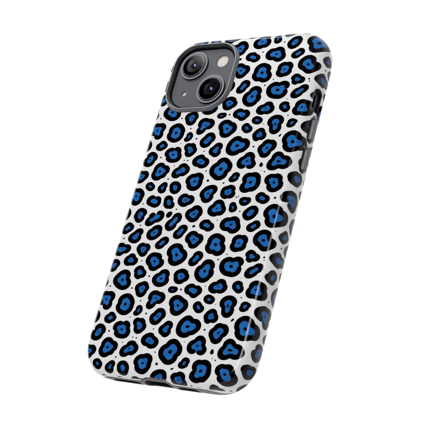 Blue Leopard Print Phone Case – Tough Protective Cover