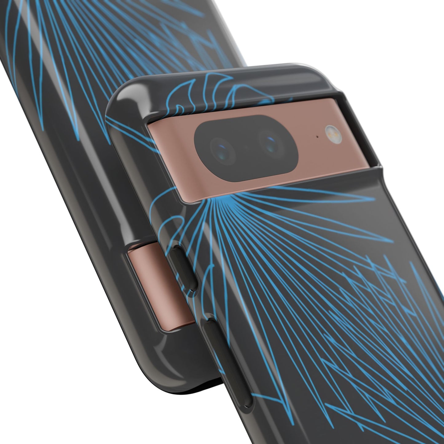 Blue Dandelion Burst Tough Phone Case — Protective Floral iPhone Cover