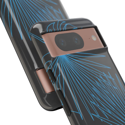 Blue Dandelion Burst Tough Phone Case — Protective Floral iPhone Cover