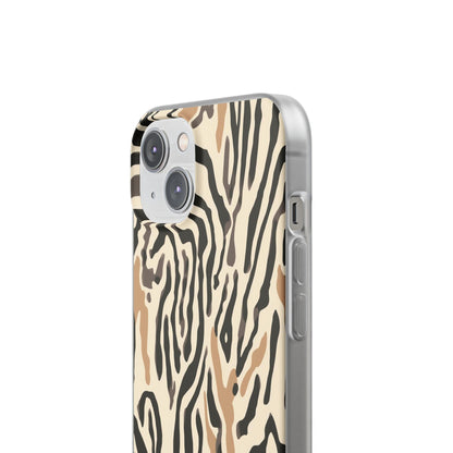 Zebra Stripe Phone Case – Neutral Animal Print Flexi Case