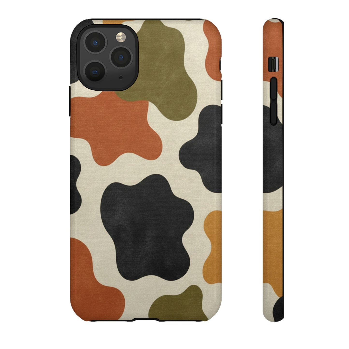 Retro Abstract Camouflage Phone Case — Earth Tone Tough Case