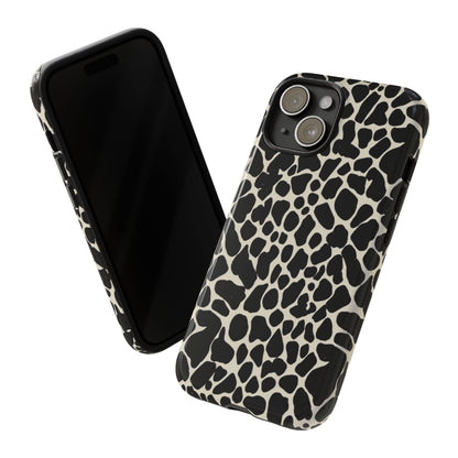 Black and White Cowhide Phone Case — Protective Tough Case
