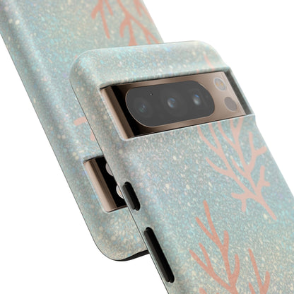 Seafoam Sparkle Phone Case – Coral & Seashell Tough Case