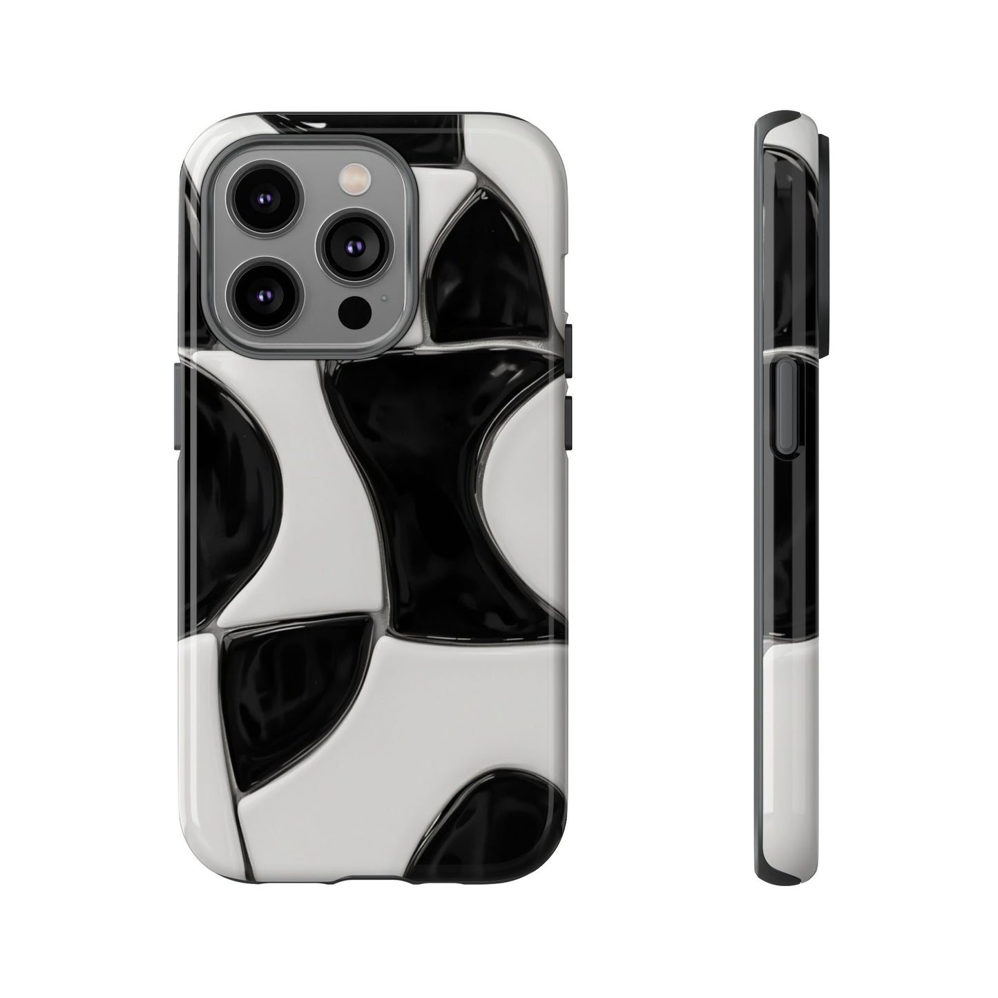 Black & White Abstract Pattern Tough Phone Case