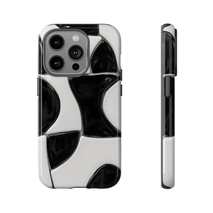 Black & White Abstract Pattern Tough Phone Case