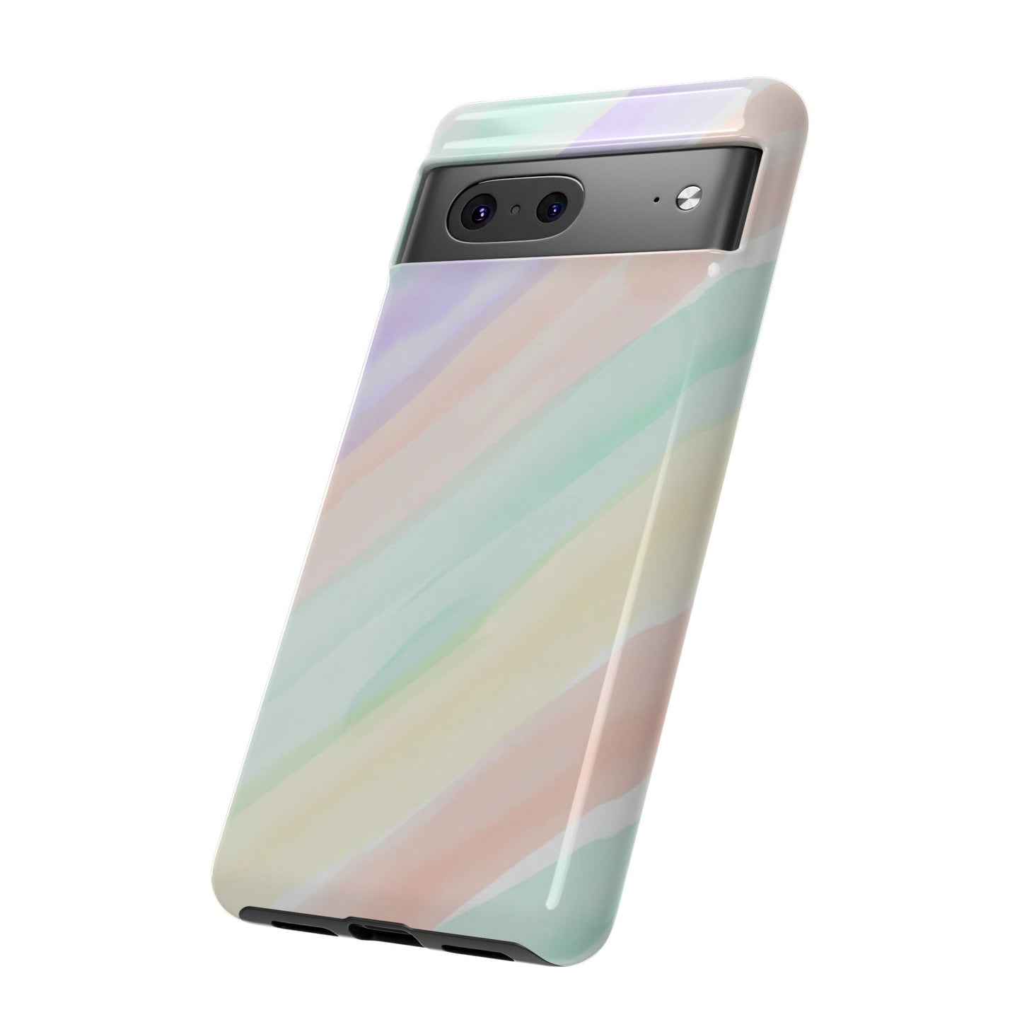 Pastel Watercolor Stripe Tough Phone Case