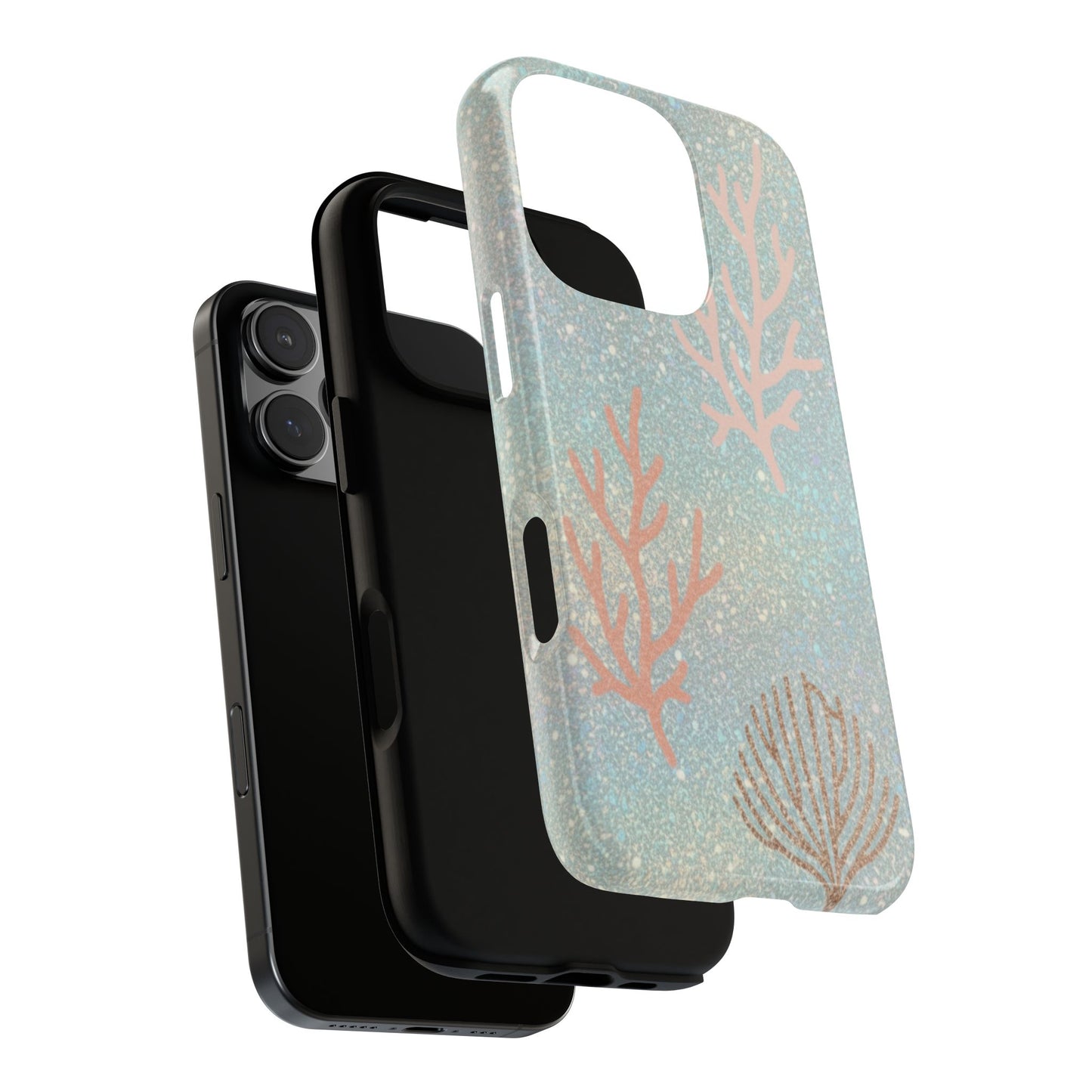Seafoam Sparkle Phone Case – Coral & Seashell Tough Case