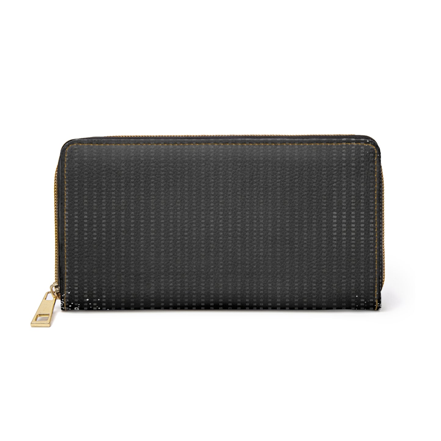 Black Carbon Fiber Zipper Wallet – Slim RFID-Style Travel Wallet