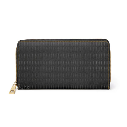 Black Carbon Fiber Zipper Wallet – Slim RFID-Style Travel Wallet