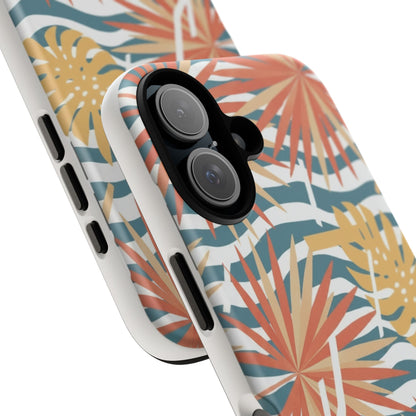 Tropical Palm Tough Phone Case – Retro Wave Floral Protective Cover