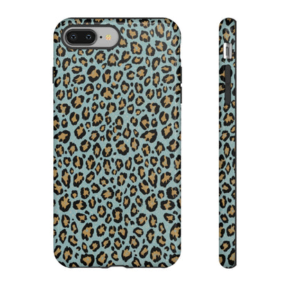 Leopard Print Tough Phone Case - Blue Cheetah Protective Cover