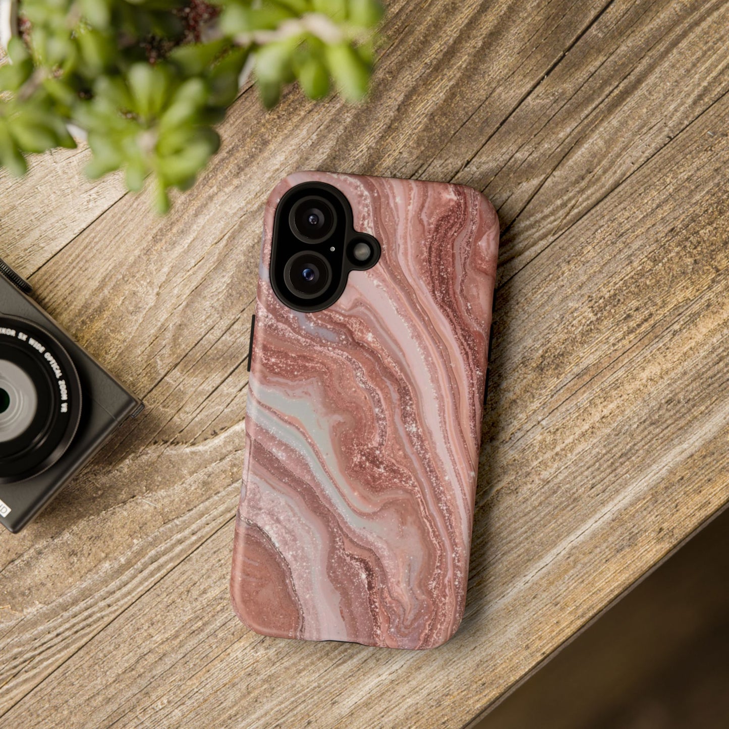 Rose Gold Marble Tough Phone Case