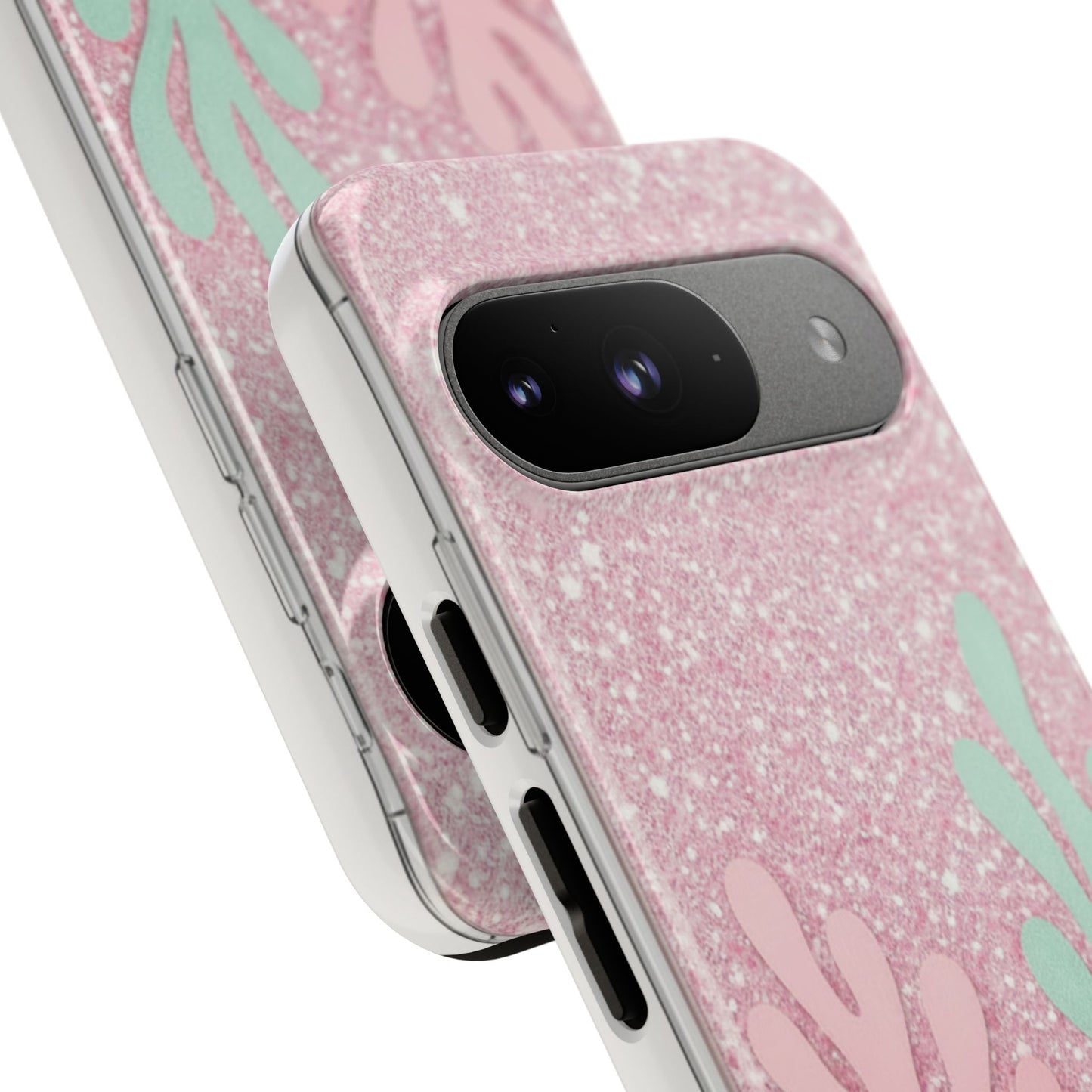 Pink Glitter Seaweed Tough Case - Sparkle Protective Phone Cover