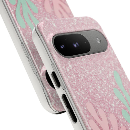 Pink Glitter Seaweed Tough Case - Sparkle Protective Phone Cover