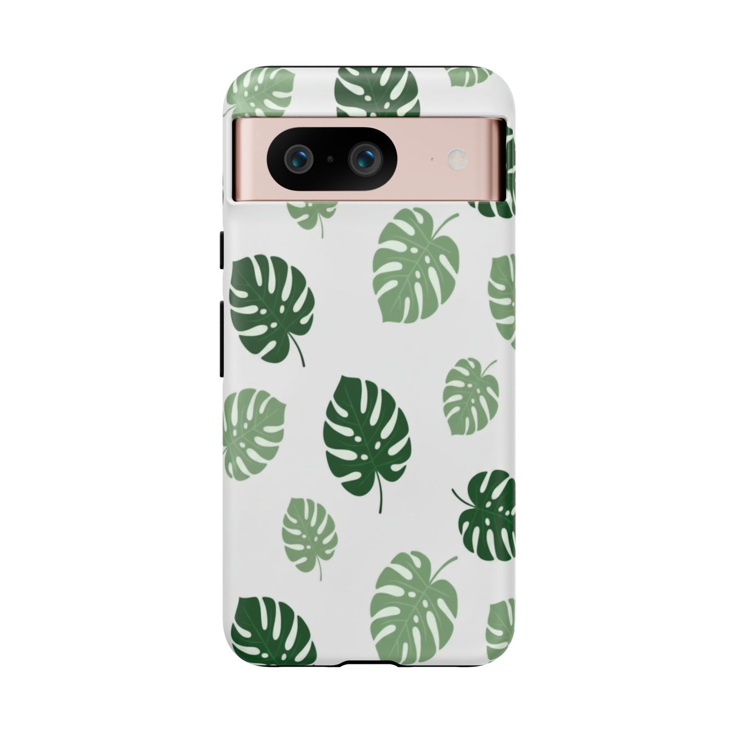 Monstera Leaf Phone Case — Tropical Green Pattern Tough Case