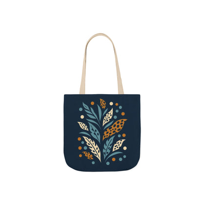 Boho Leaves Canvas Tote Bag, Great for Shopping, Beach Days, Gifts, Festivals, and Everyday Use