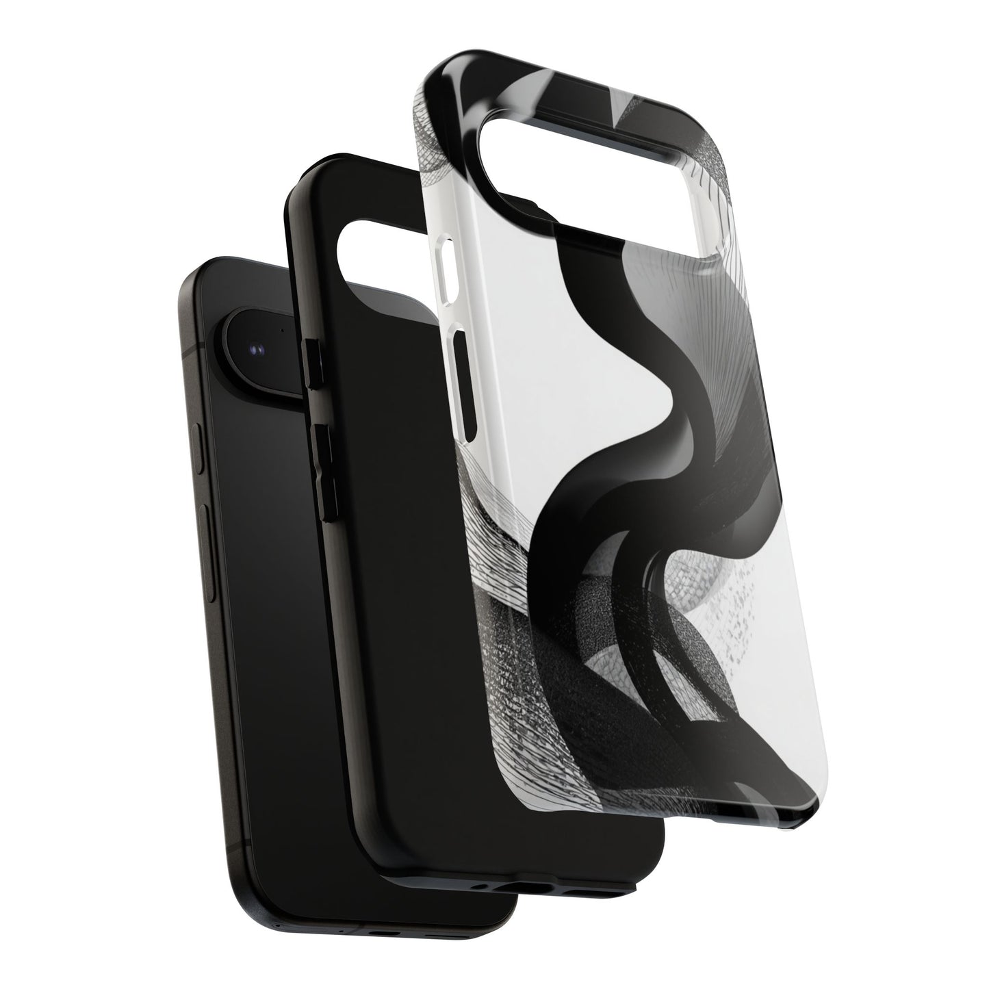 Phone Case — Monochrome Abstract Protective Cover