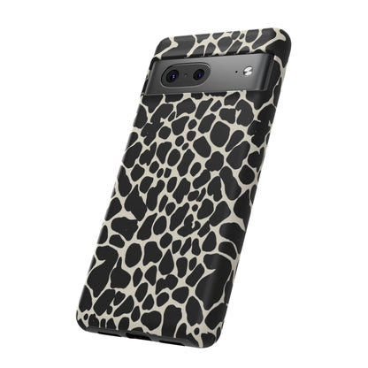Black and White Cowhide Phone Case — Protective Tough Case