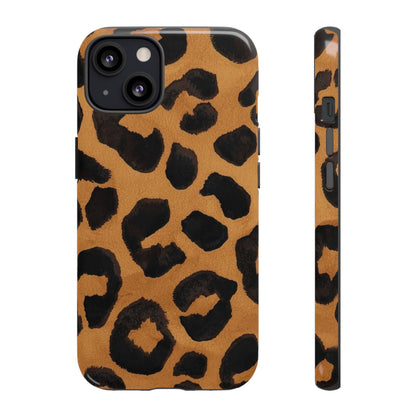 Leopard Print Tough Phone Case — Protective Animal Print iPhone Case