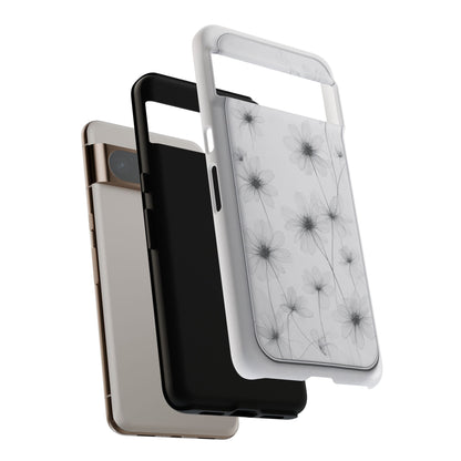 Tough Case — Black & White Floral Tough Phone Case