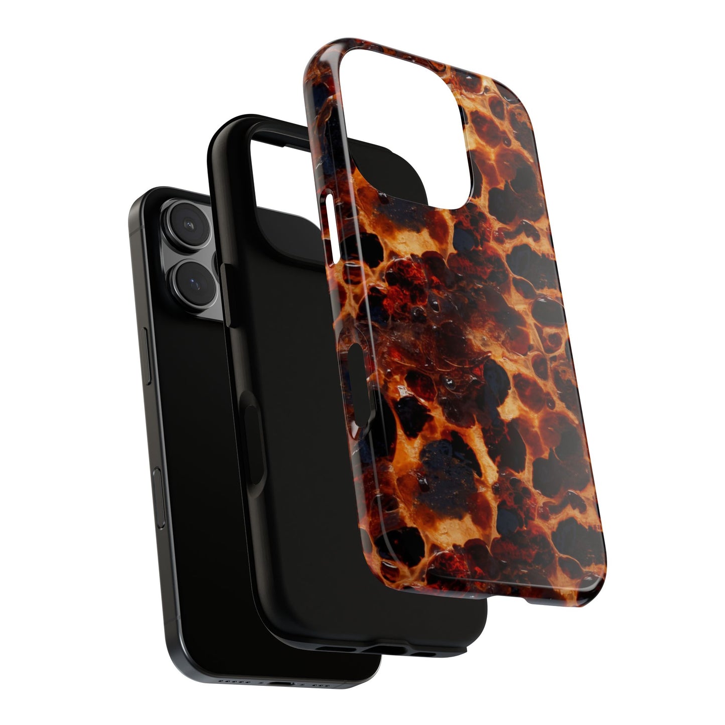 Tortoiseshell Phone Case — Protective iPhone Cover with Classic Amber Pattern