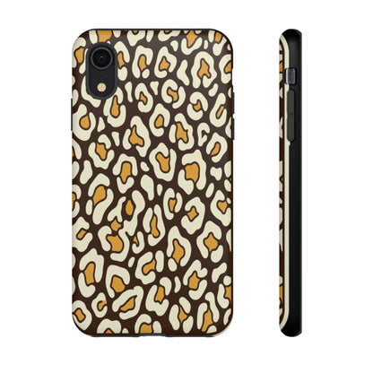 Leopard Print Tough Phone Case — Durable Protective iPhone Cover