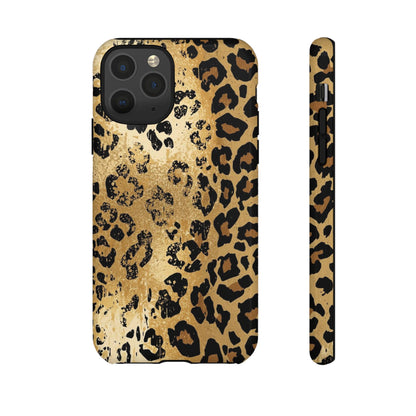 Leopard Print Tough Phone Case — Durable Protective iPhone Cover