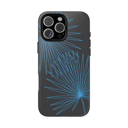 Blue Dandelion Burst Tough Phone Case — Protective Floral iPhone Cover