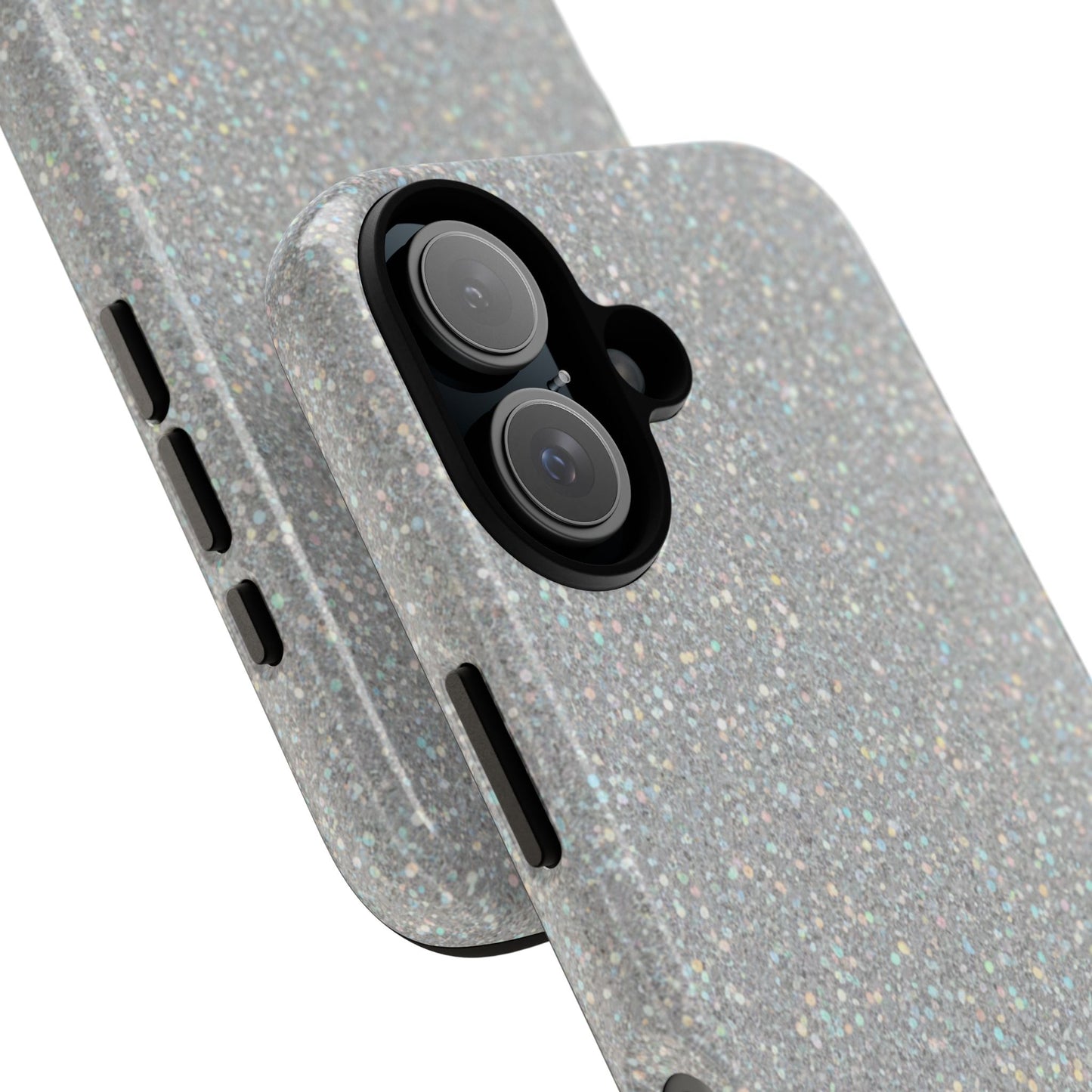 Glitter Silver Tough Phone Case — Sparkling Protective Phone Case