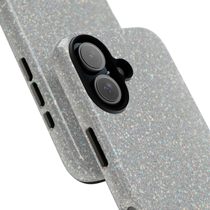Glitter Silver Tough Phone Case — Sparkling Protective Phone Case