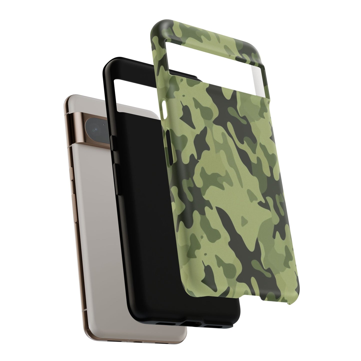 Camo Tough Phone Case — Military Green Protective iPhone Cover