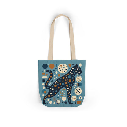Leopard Canvas Tote — Retro Dot Pattern Eco Bag