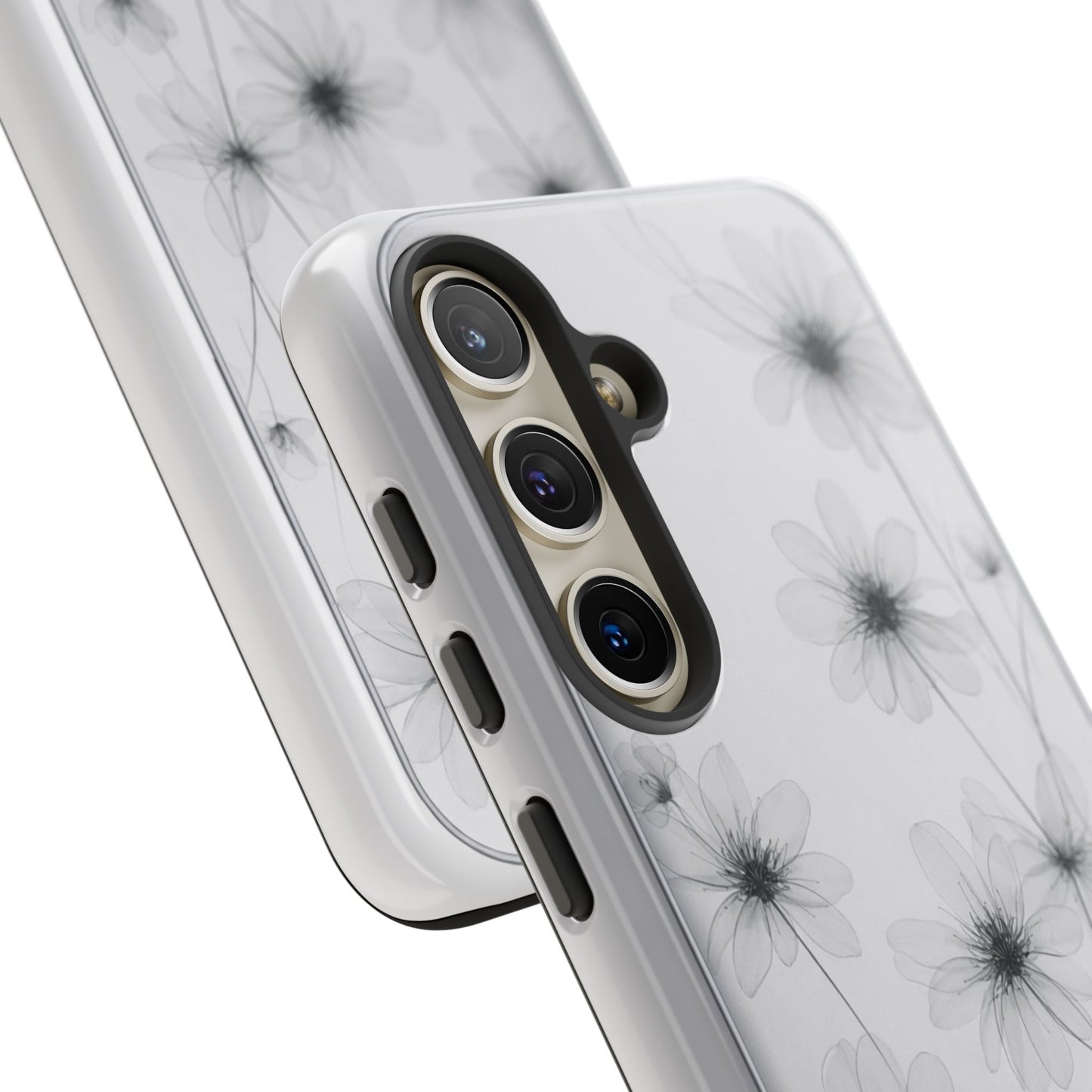 Tough Case — Black & White Floral Tough Phone Case